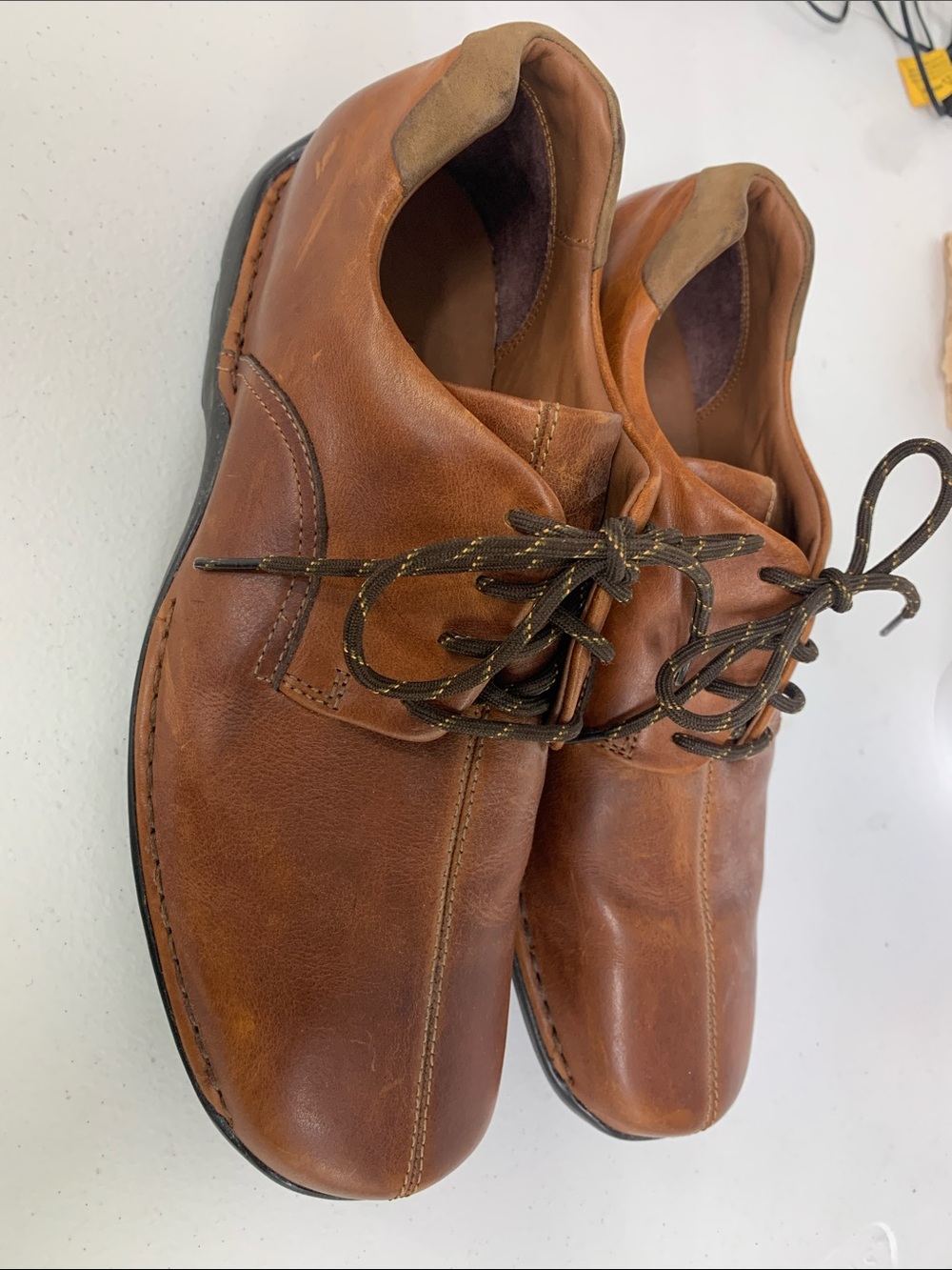 Cole Haan Men’s Tan Brown Leather Lace-Up Oxfords Size 9